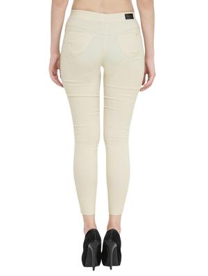 solid beige cotton jegging - 13773080 - Standard Image - 3