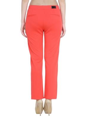 peach cotton flat front trouser - 13773085 - Standard Image - 3