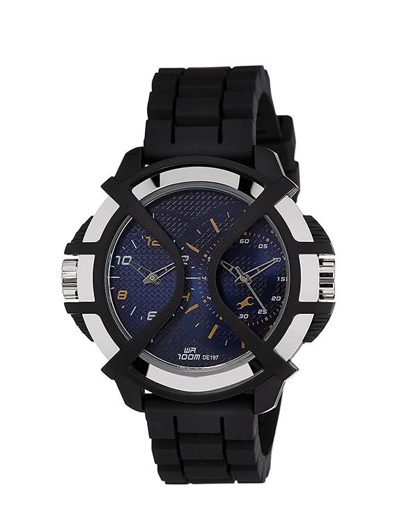 fastrack blue dial analog watch for men - 38016pp01