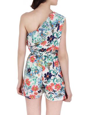 white printed crepe jumpsuit - 13773678 - Standard Image - 4