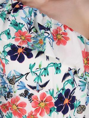 white printed crepe jumpsuit - 13773678 - Standard Image - 5