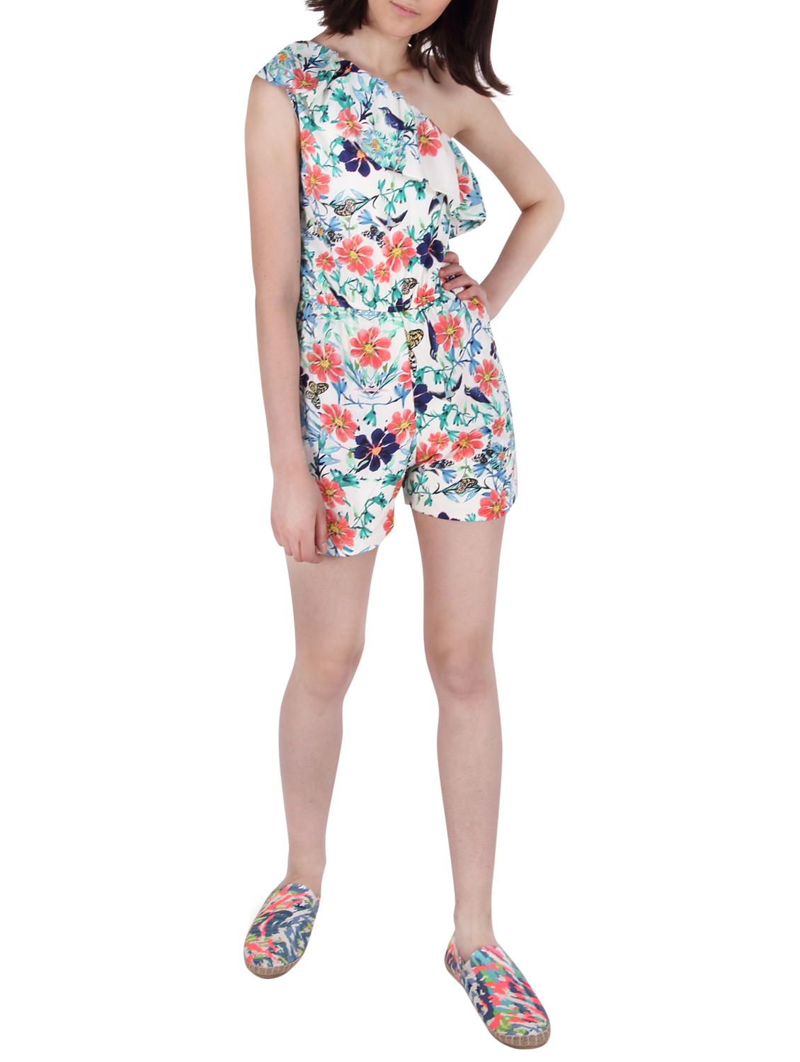 white printed crepe jumpsuit - 13773678 - Zoom Image - 1
