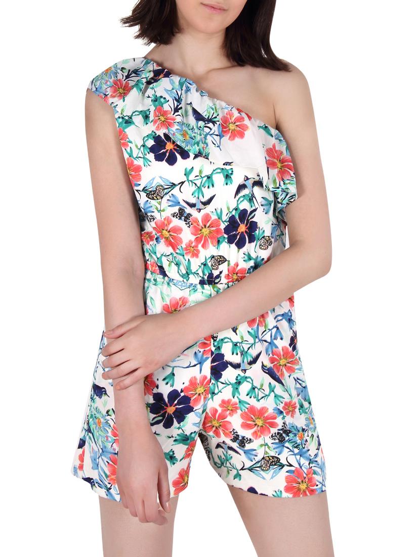 white printed crepe jumpsuit - 13773678 - Zoom Image - 2