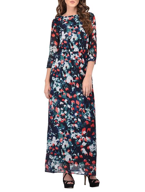 green printed maxi dress - 13773681 - Standard Image - 1