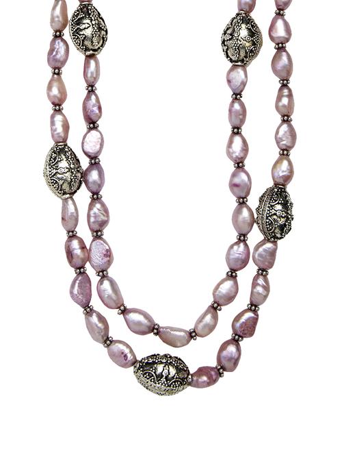 jade & jewels pink metal short necklace - 13773987 - Standard Image - 1