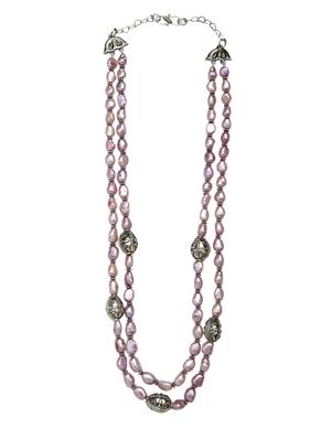jade & jewels pink metal short necklace - 13773987 - Standard Image - 2