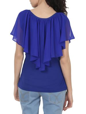 ruffle overlay pearl embellished top - 13774493 - Standard Image - 3