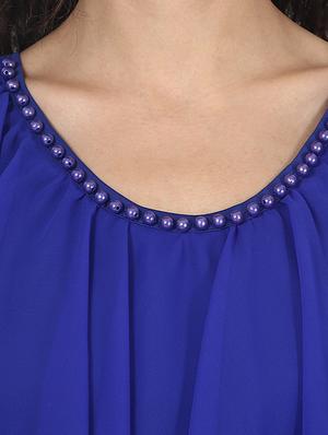 ruffle overlay pearl embellished top - 13774493 - Standard Image - 4