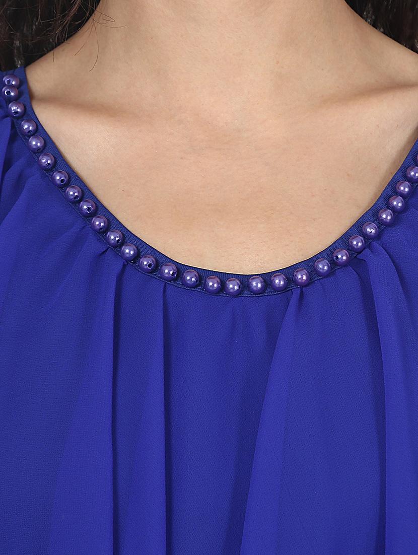 ruffle overlay pearl embellished top - 13774493 - Zoom Image - 4
