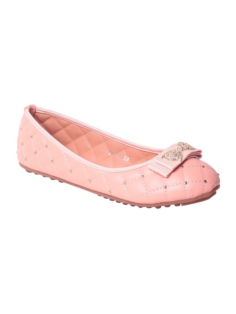 pink faux leather slip on ballerina - 13776414 - Zoom Image - 1