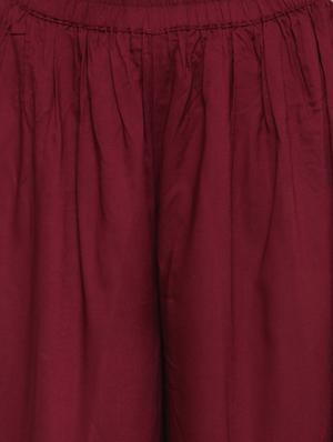 red rayon palazzos - 13778140 - Standard Image - 4