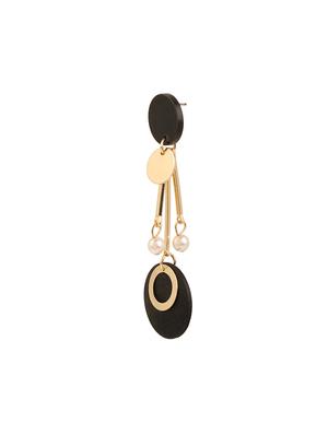 gold metal drop earrings - 13789394 - Standard Image - 2