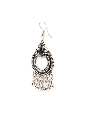 silver metal chandballi earrings - 13789414 - Standard Image - 2