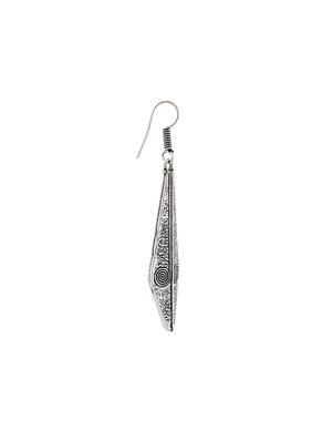 silver metal drop earrings - 13789446 - Standard Image - 2