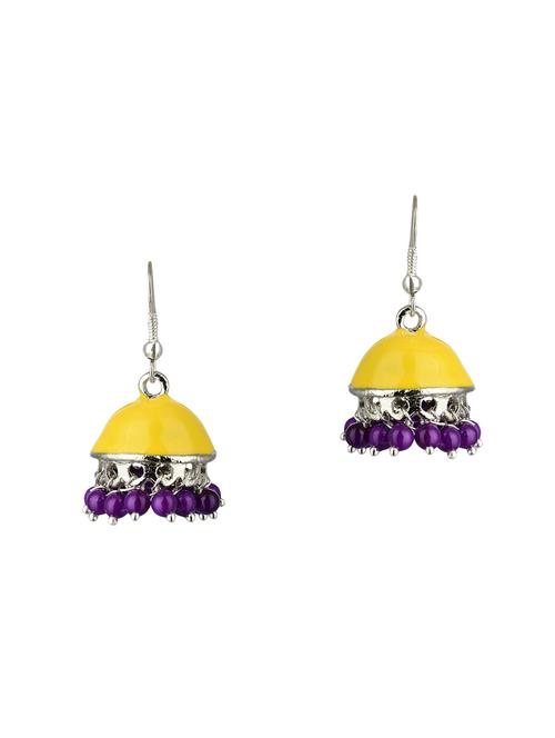 multi colored metal jhumka earrings - 13806452 - Standard Image - 1