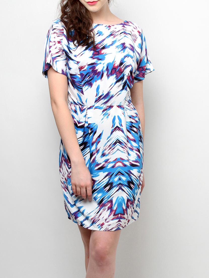 multicolored printed poly blend dress - 13809089 - Zoom Image - 1