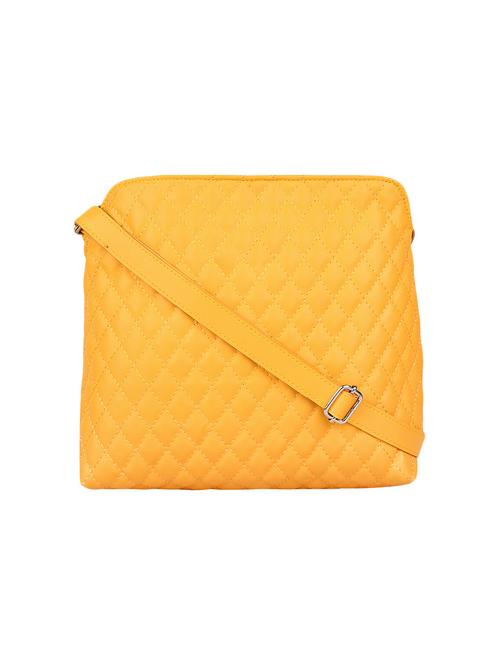 yellow leatherette  sling bag - 13809919 -  Standard Image - 0