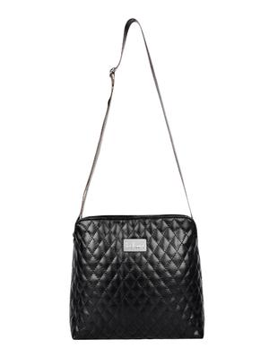 black leatherette sling bag - 13809921 - Standard Image - 4