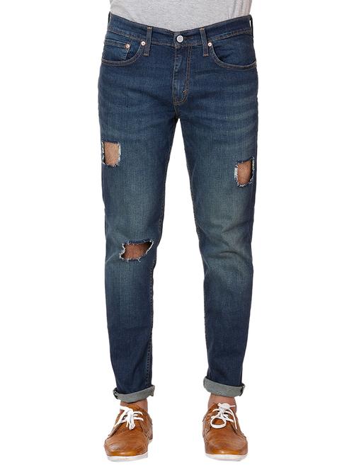 blue denim distressed jeans - 13810271 - Very Small Image - 1