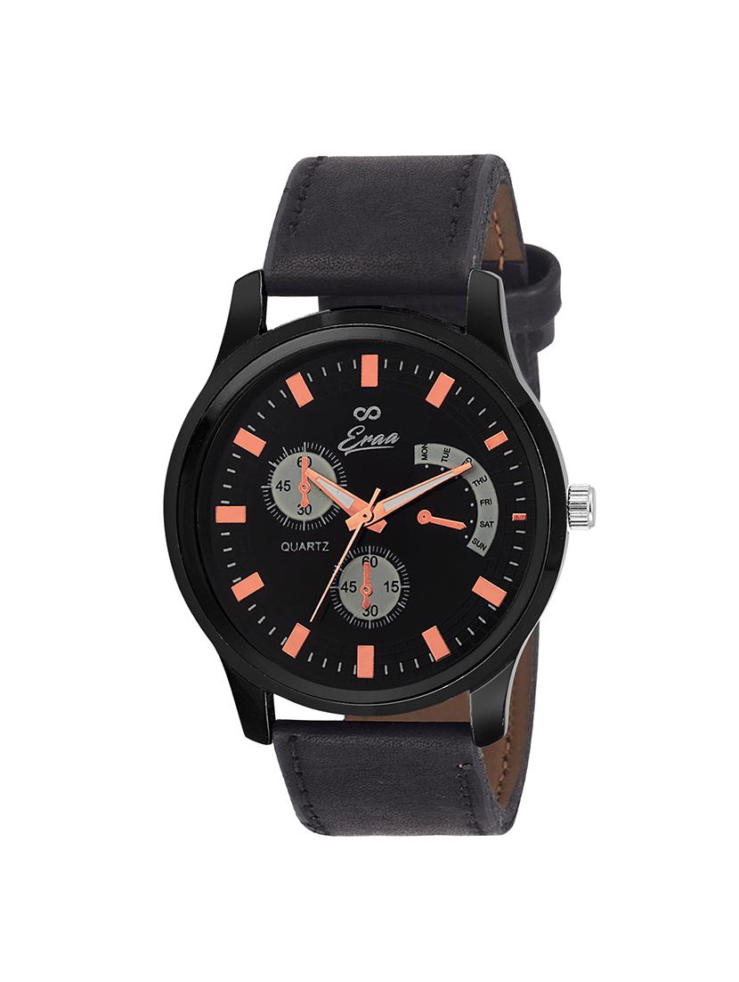 eraa men black luring analog wrist watch - 13813643 - Zoom Image - 1