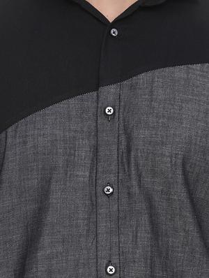 black cotton casual shirt - 13813994 - Standard Image - 4