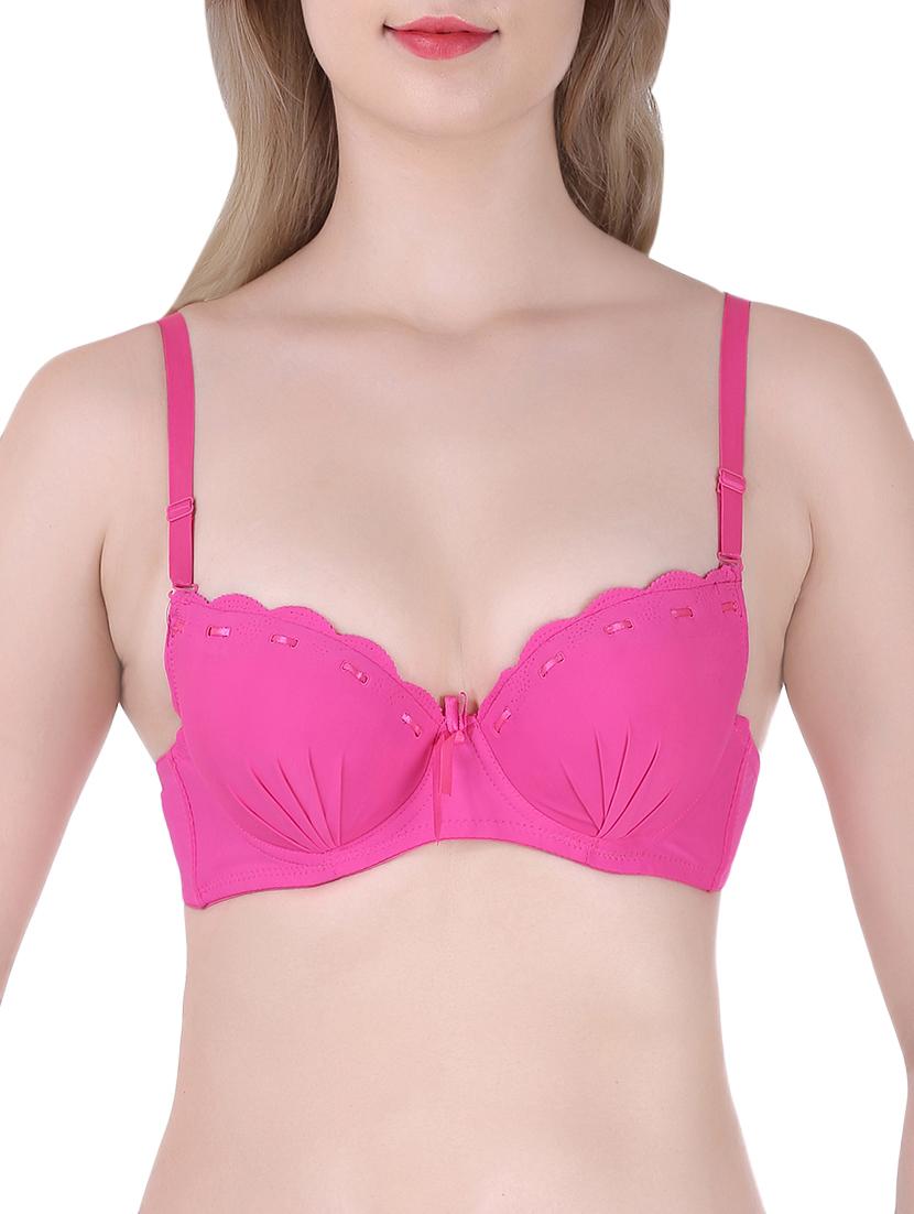 pink cotton push up bra - 13816017 - Zoom Image - 1