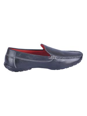 black leatherette slip on loafer - 13817085 - Standard Image - 2