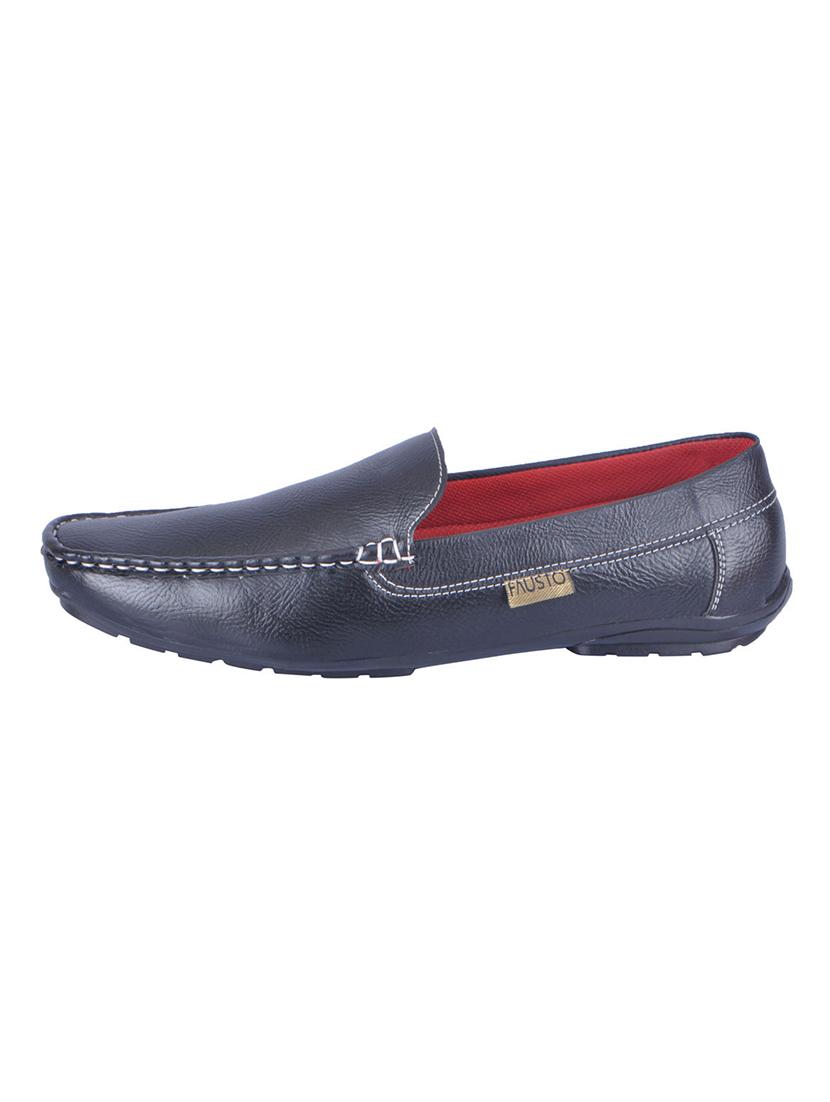 black leatherette slip on loafer - 13817085 - Zoom Image - 3