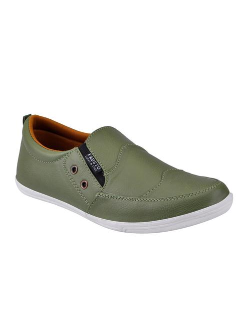 green leatherette casual slip on - 13818029 - Standard Image - 1