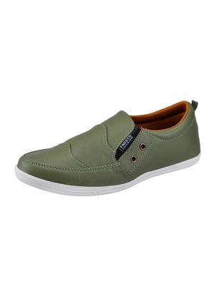 green leatherette casual slip on - 13818029 - Standard Image - 3