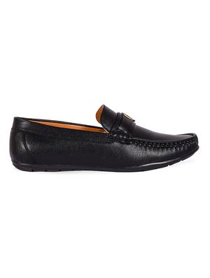 black leatherette slip on loafer - 13822410 - Standard Image - 3