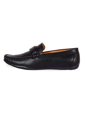 black leatherette slip on loafer - 13822410 - Standard Image - 4