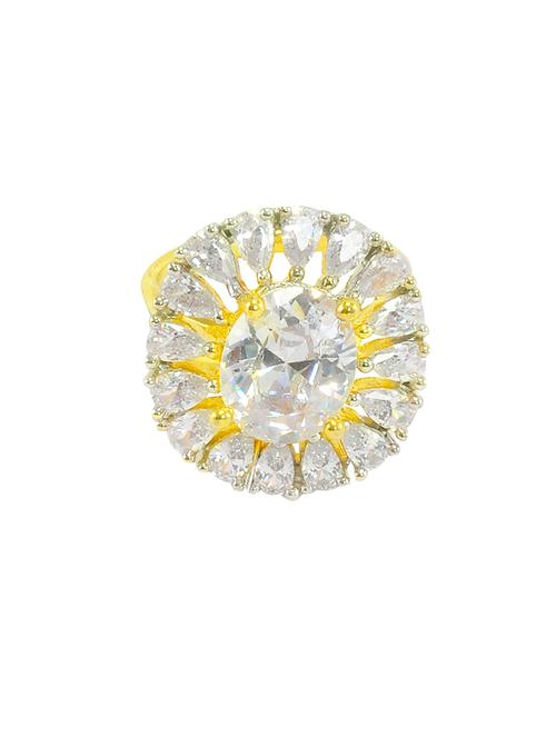 gold brass hand ring - 13830108 - Standard Image - 1