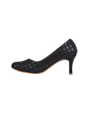 black leatherette slip on pumps - 13837142 -  Standard Image - 1