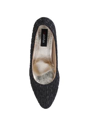 black leatherette slip on pumps - 13837142 - Standard Image - 3