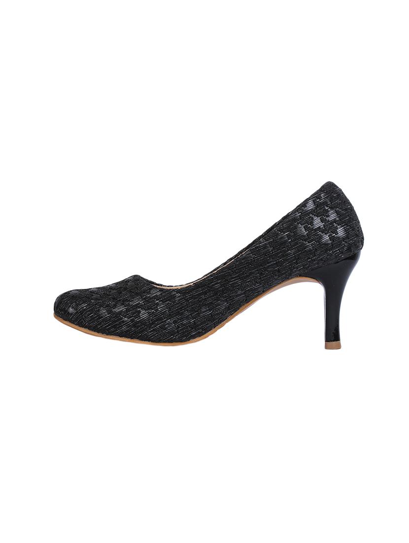 black leatherette slip on pumps - 13837142 - Zoom Image - 2