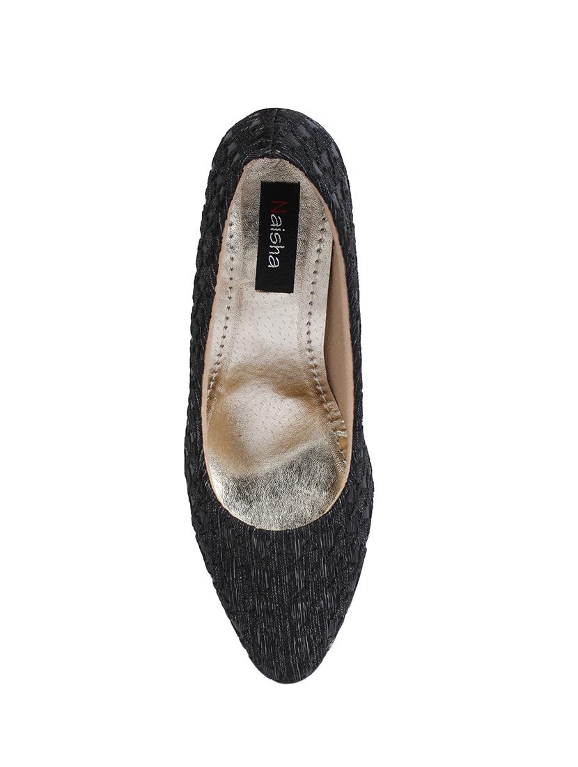 black leatherette slip on pumps - 13837142 - Zoom Image - 3
