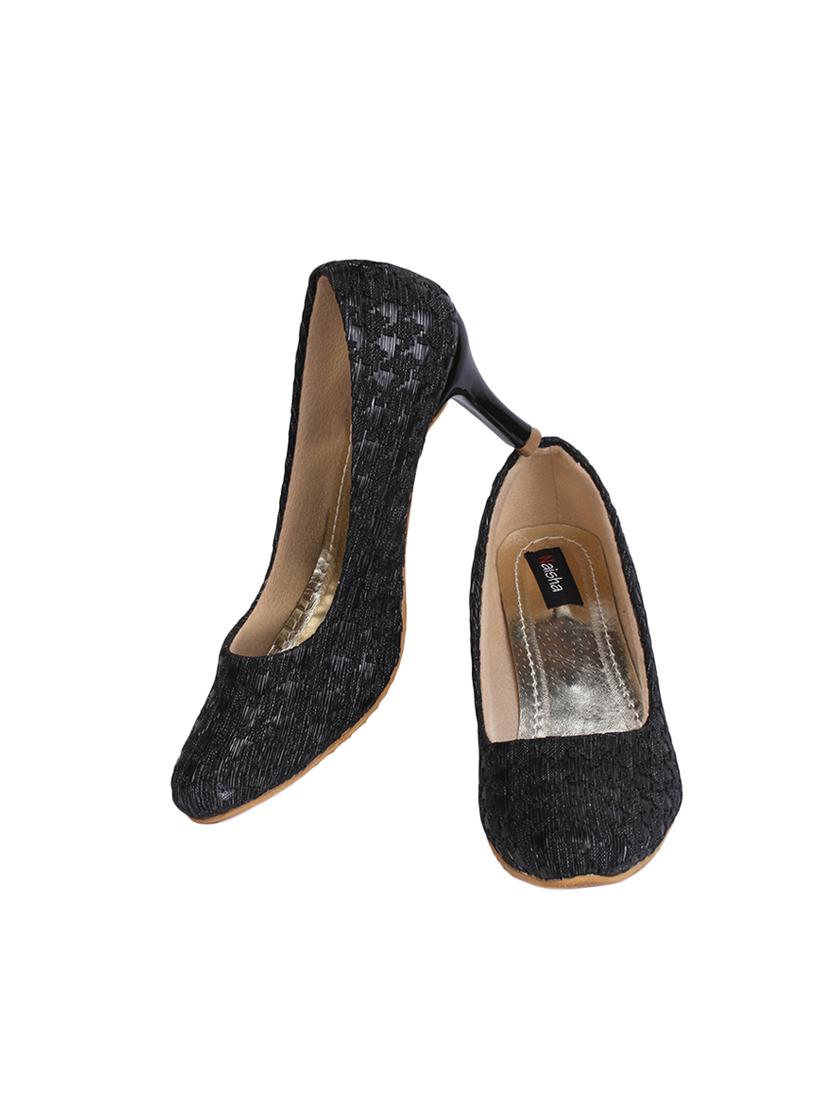 black leatherette slip on pumps - 13837142 - Zoom Image - 4