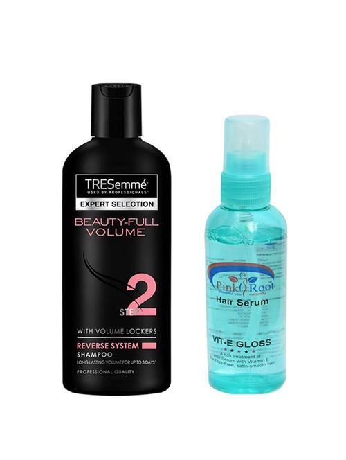 tresemme beauty-full volume shampoo 190ml with pink root hair serum 100ml - 13837646 - Standard Image - 1