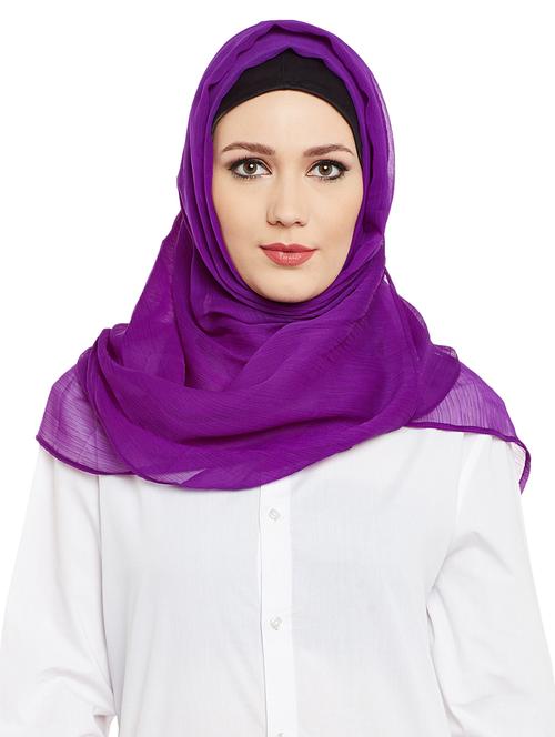 momin libas purple cotton scarf - 13847569 -  Standard Image - 0