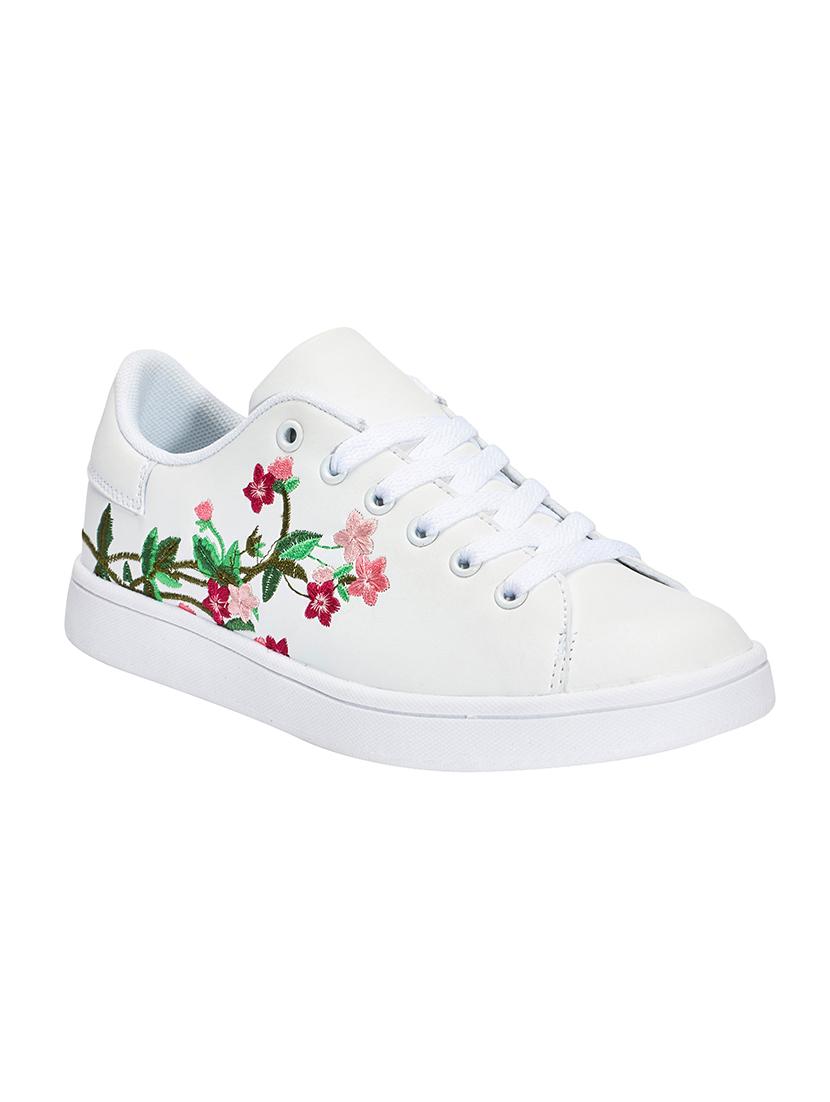 white rubber laceup sneakers - 13848821 - Zoom Image - 1