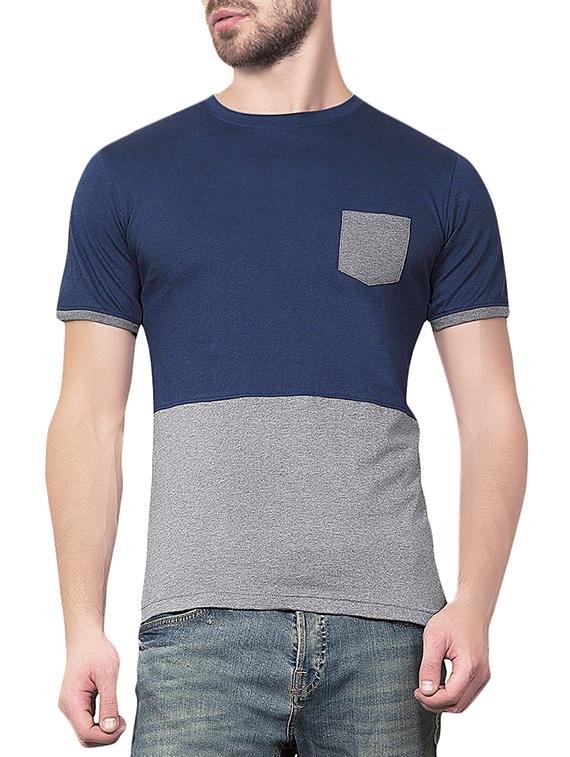 colour block cotton t-shirt - 13849038 - Zoom Image - 1