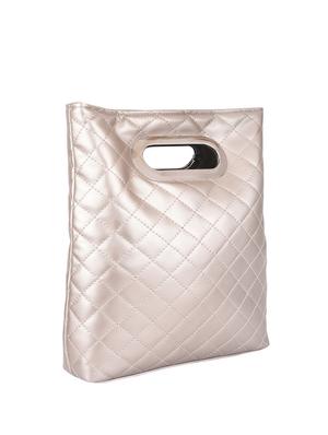 metallic leatherette regular handbag - 13849411 - Standard Image - 4