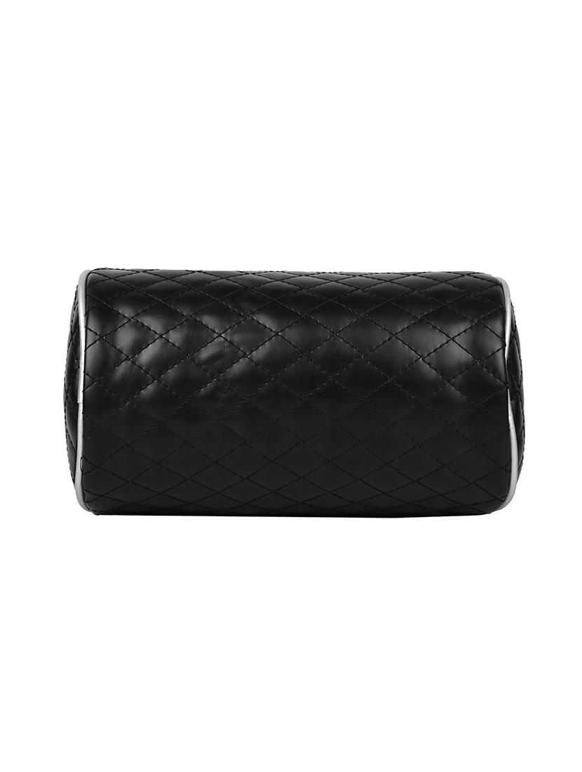 black leatherette duffel handbag - 13849420 - Zoom Image - 5
