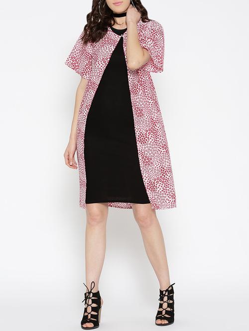 red printed regular shrug - 13852020 -  Standard Image - 0