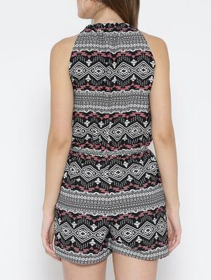 black printed rayon jumpsuit - 13852042 - Standard Image - 3