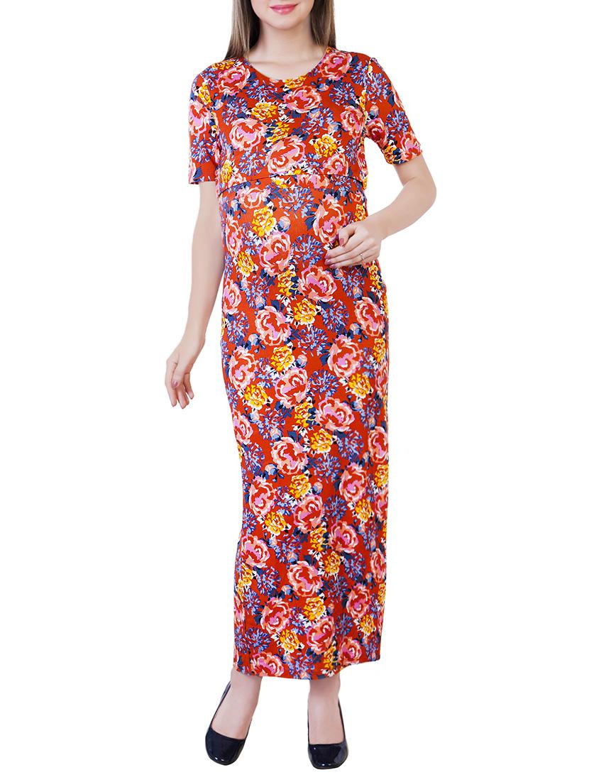red printed viscose maternity wear - 13853780 - Zoom Image - 1