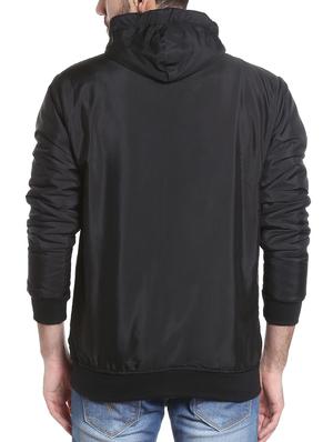 black solid casual jacket - 13855331 - Standard Image - 3