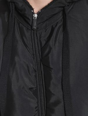black solid casual jacket - 13855331 - Standard Image - 4