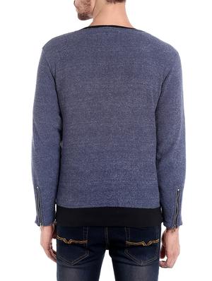 blue solid casual jacket - 13855334 - Standard Image - 3